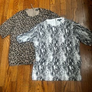 Two Animal Print Sweaters. Sold together